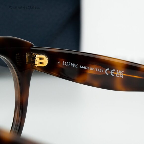 Loewe Women Eyeglasses Havana Demo Round LW50074I CURVY 052 NEW AUTHENTIC - Picture 7 of 8